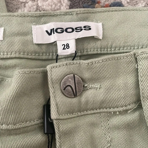Vigoss Axl Balloon Leg Jeans Size 28 New with Tags Green - Picture 5 of 5